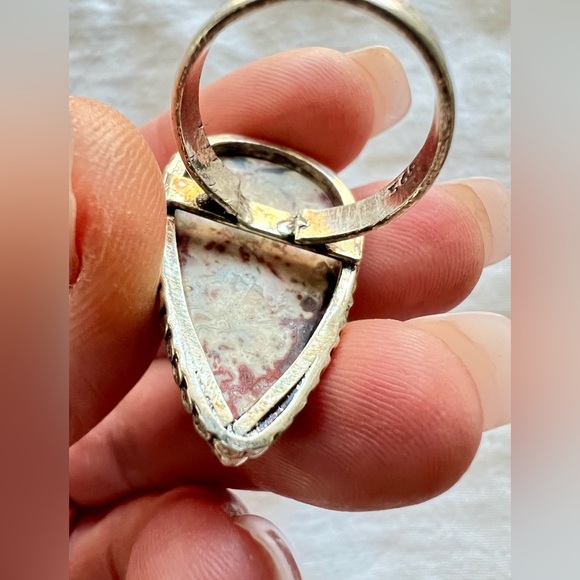 925 Playful Crazy Lace Agate Ring 6 - Picture 8 of 10